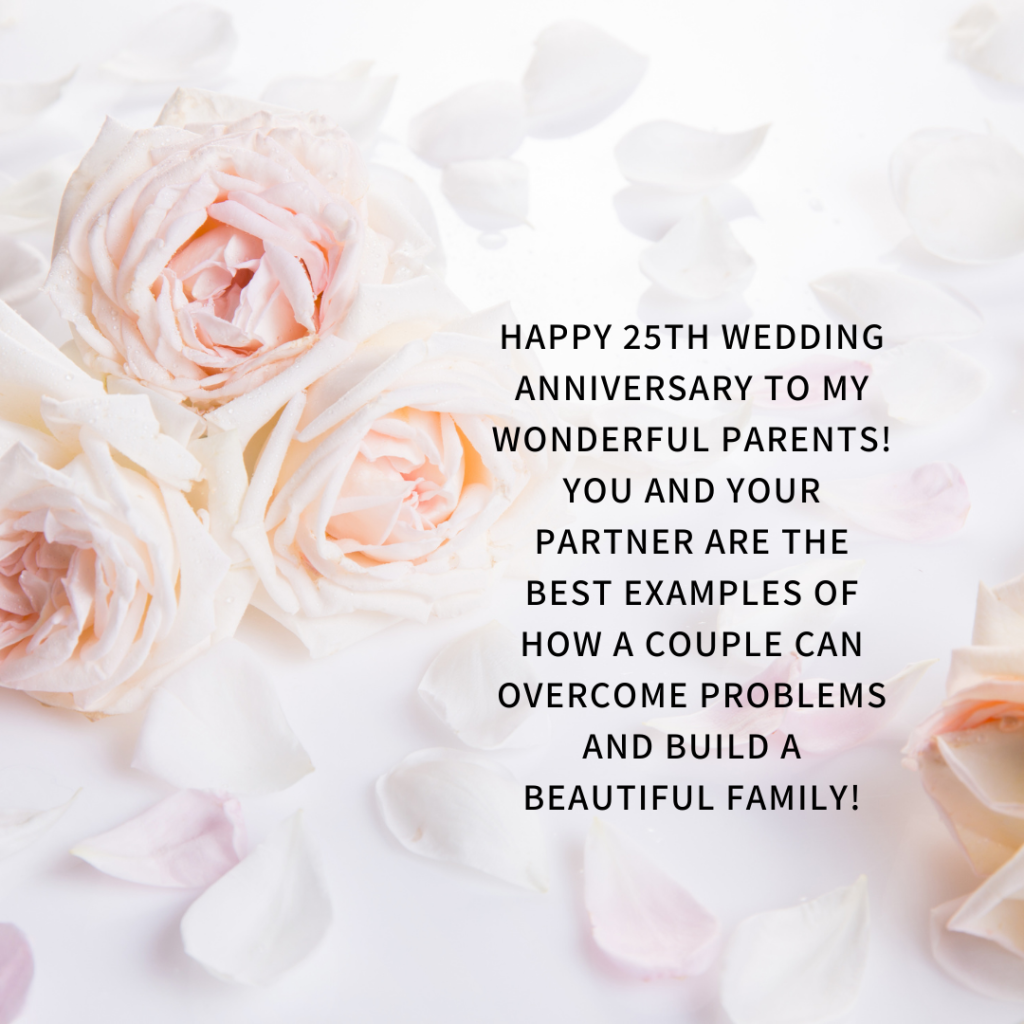 25th Marriage Anniversary Wishes (Latest 77+) : Messages, Quotes ...