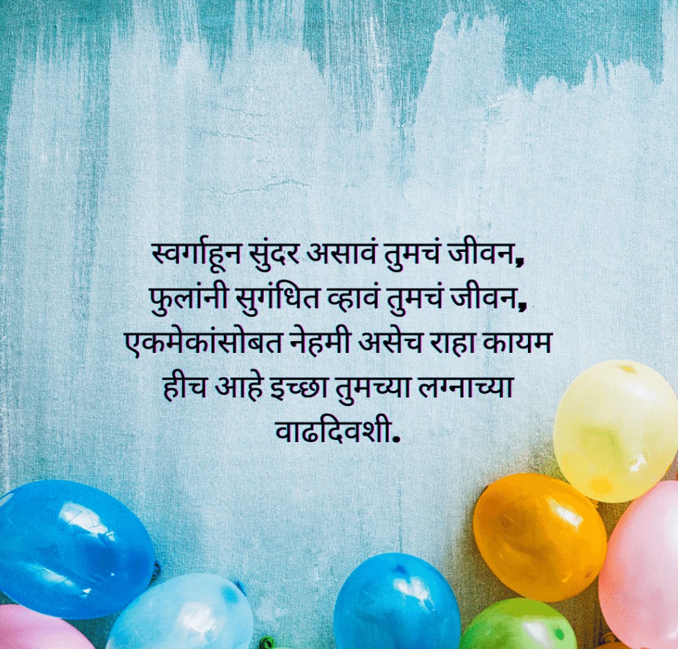 Ballon wedding messages in Marathi 