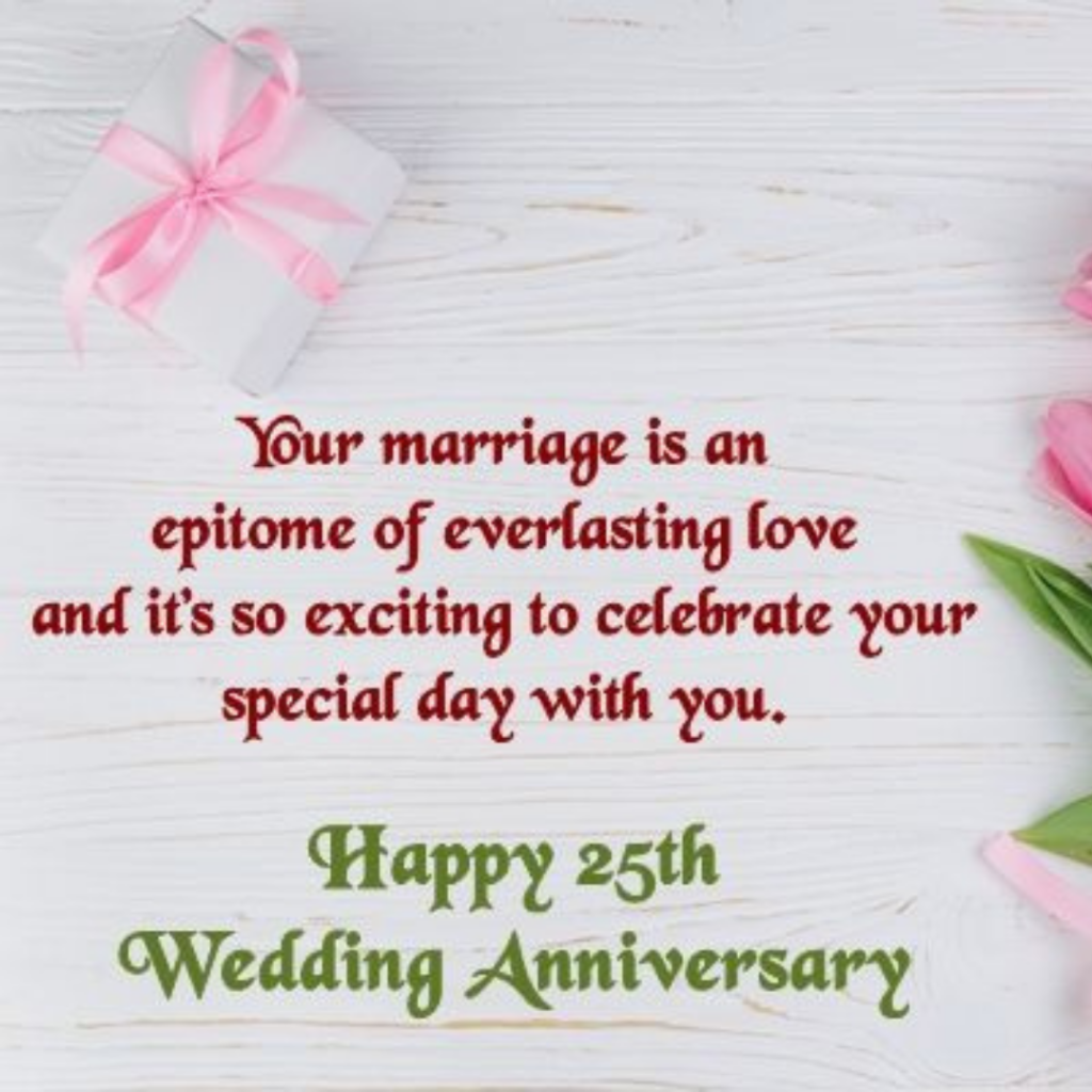 25th Marriage Anniversary Wishes (Latest 77+) : Messages, Quotes ...