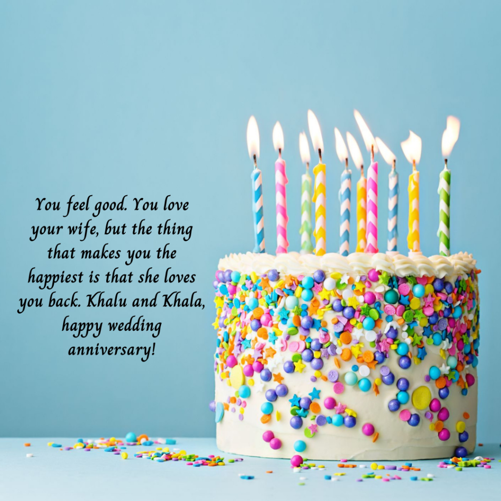 Cake Anniversary Wishes in Khalu And Khala 