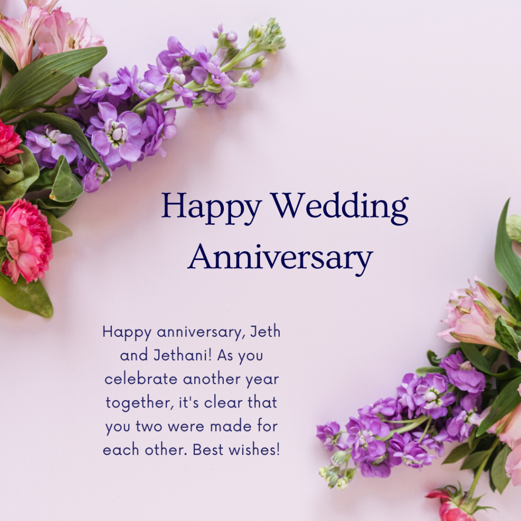 Floral Wedding Anniversary Quotes For Jethani And Brother in Law 