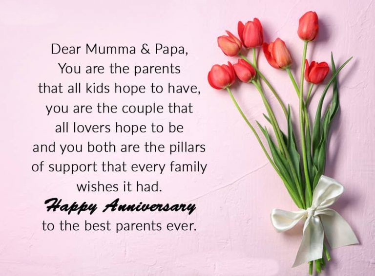 Flower Anniversary Wishes Mummy Papa 
