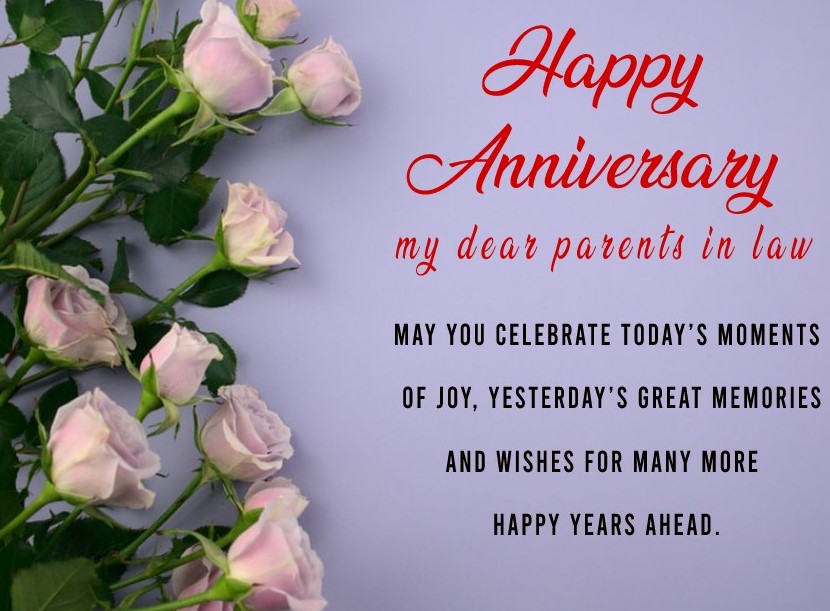 Flower Wedding Anniversary Quotes For Parents in law 