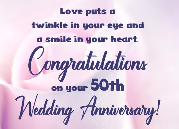 Golden Wedding Anniversary quotes for husband and wife 