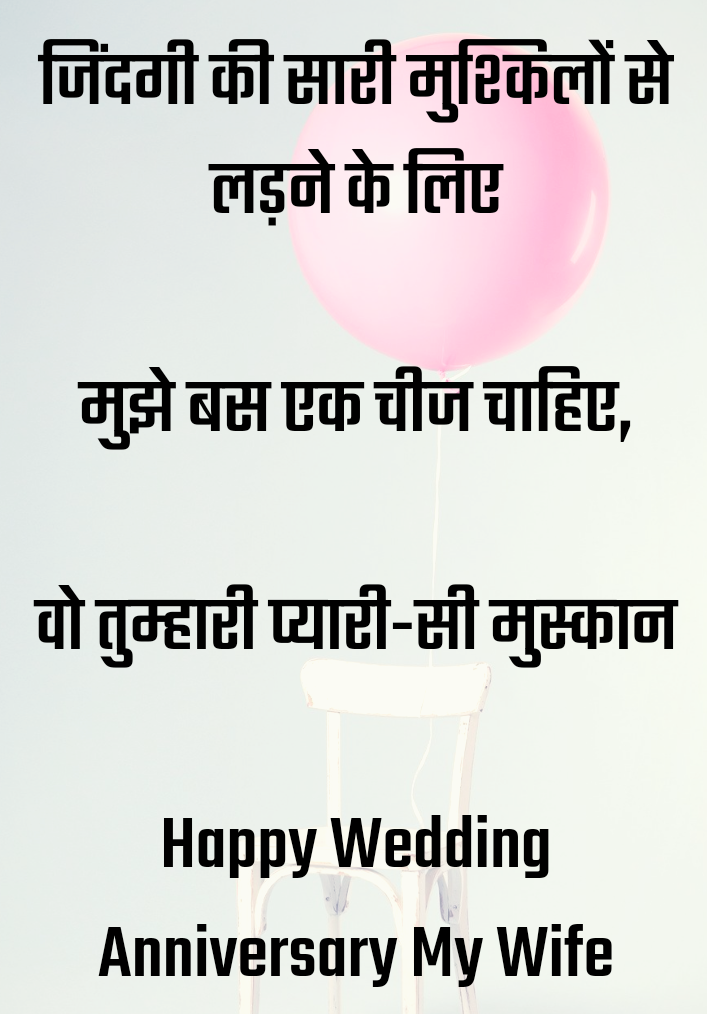 Happy Anniversary Wiishes for wife in hindi 