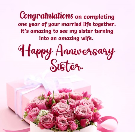 Happy Anniversary Wishes For Elder Sister 