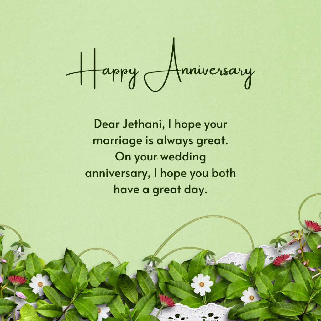 Marriage Anniversary Wishes For Jeth And Jethani 