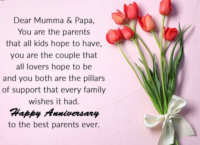Marriage anniversary messages for mom and dad from daughter 