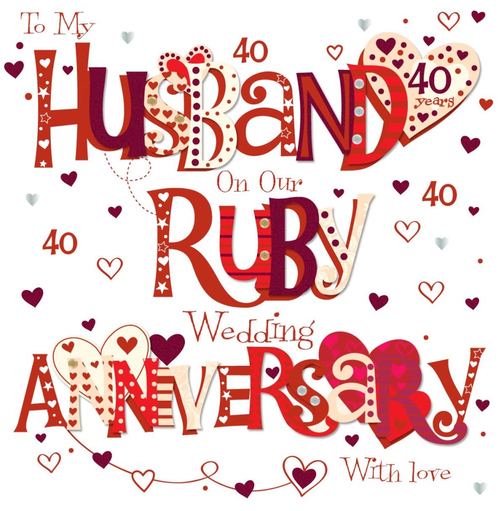 Ruby Marriage Anniversary Wishes for wife 