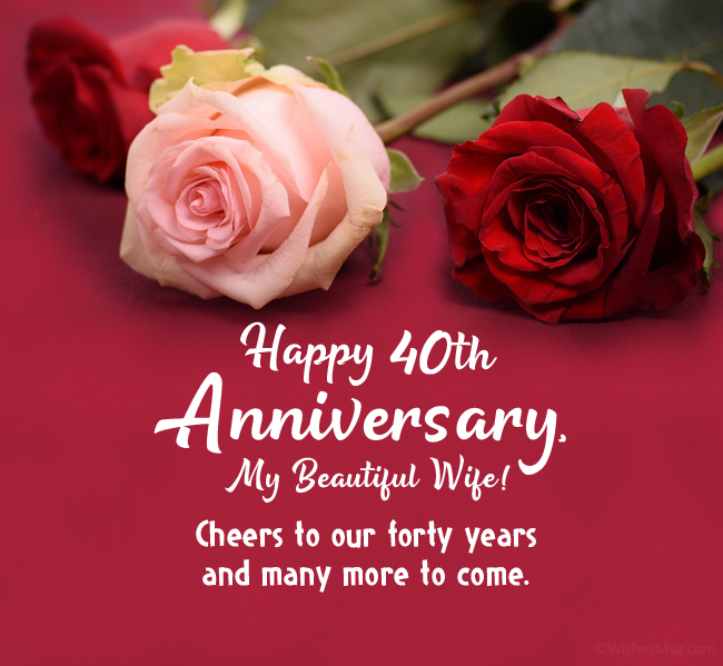 Ruby marriage anniversary messages for parents 