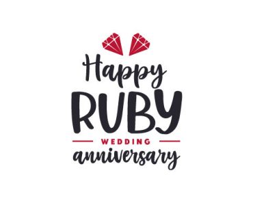 Ruby marriage anniversary wishes for couples