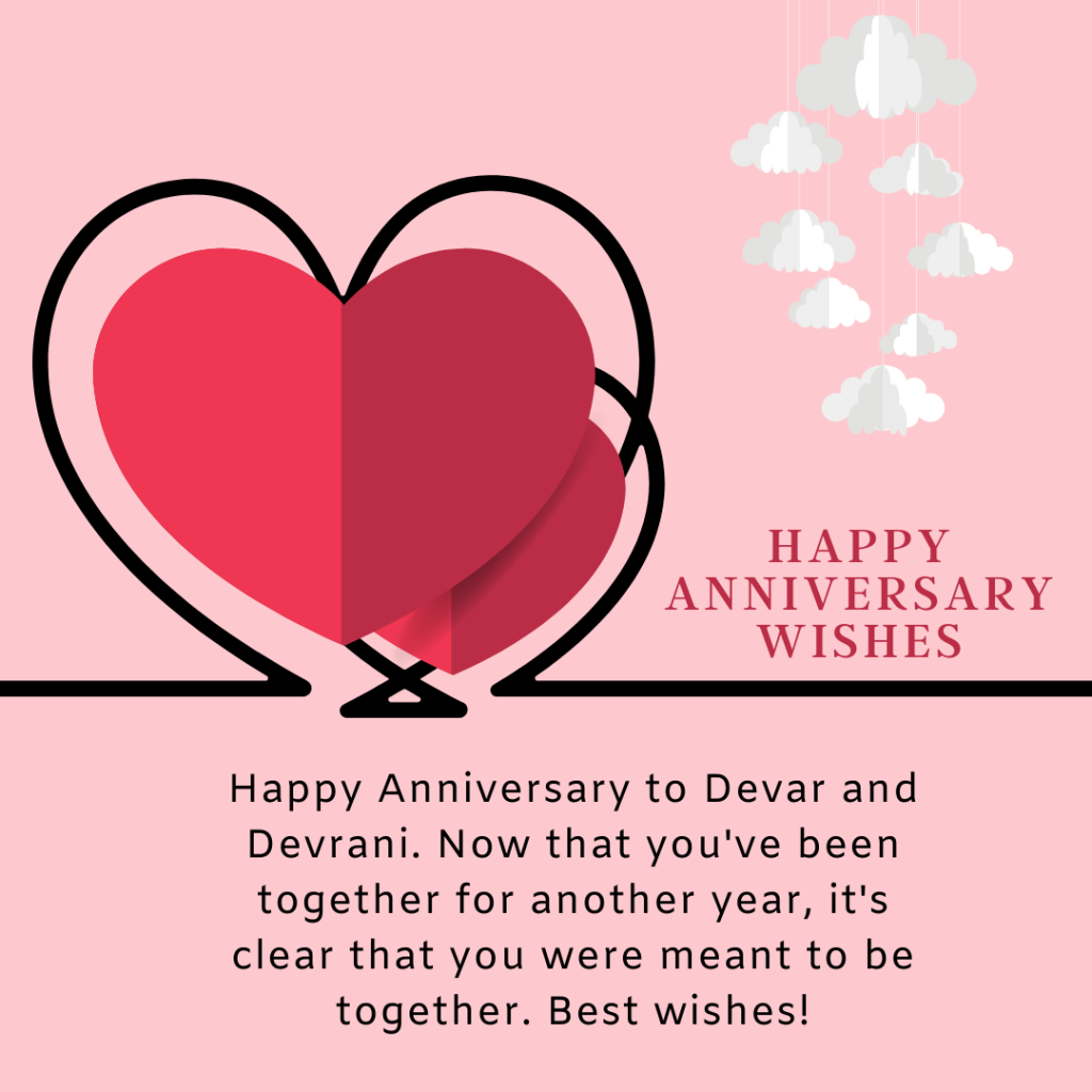 Sweet Marriage Anniversary Wisehs For Devar Devrani 
