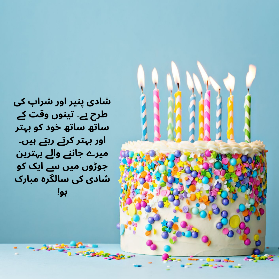 Wedding Cake Anniversary Messages in Urdu 