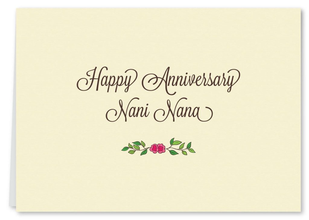 Anniversary Wishes For Nanu And Nani 