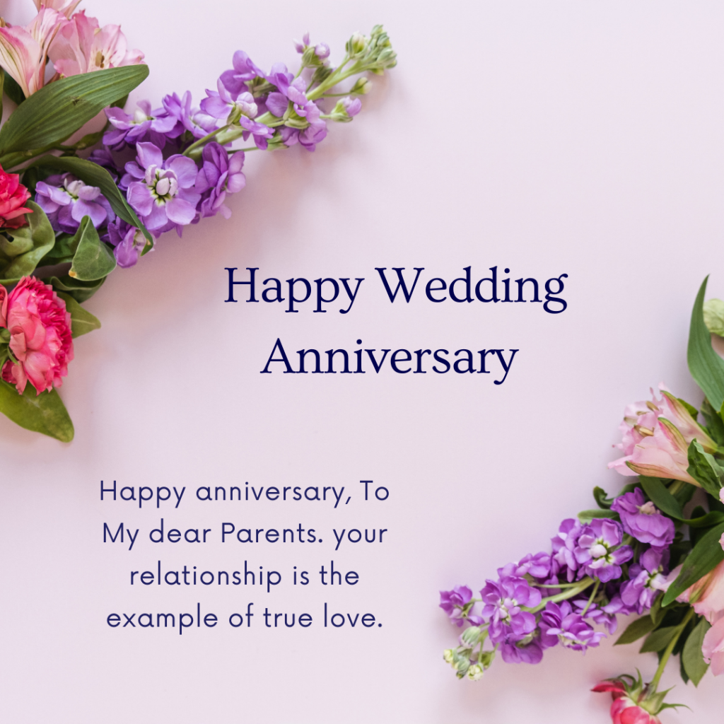 Floral Anniversary Card For Parents 