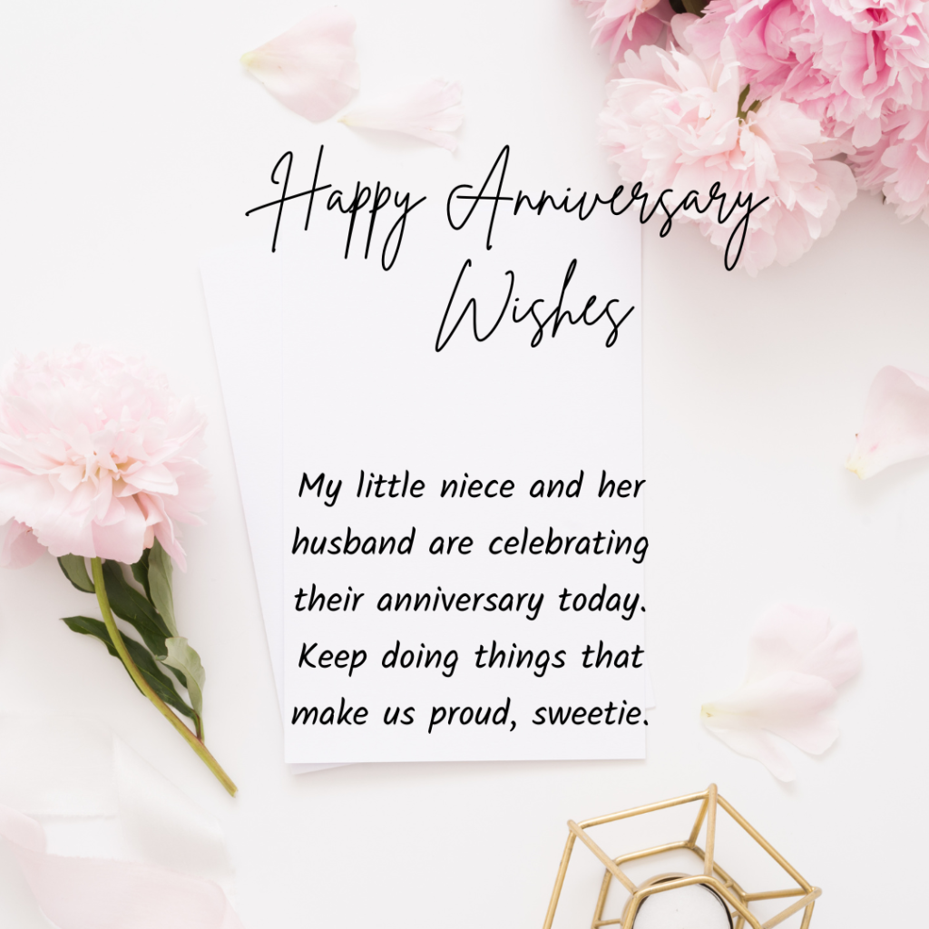 Floral Wedding Anniversary Messages And Status For Niece 