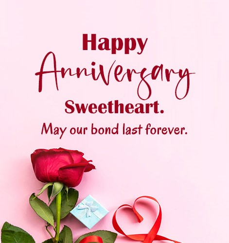 Heart Touching Anniversary Card For Newly Wedded Couple 