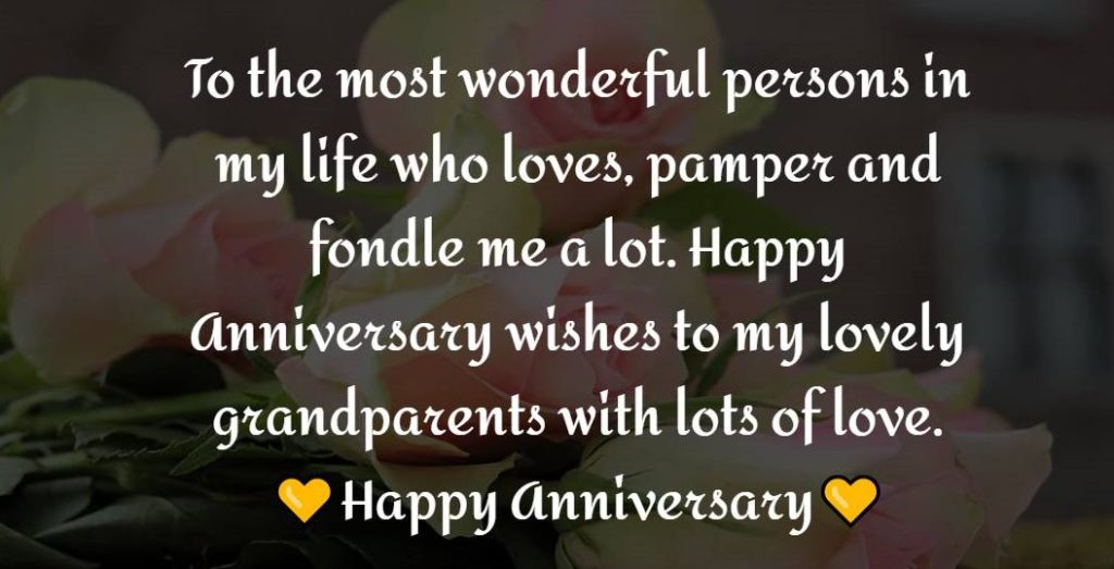 Marriage Anniversary Card And Status For Grandparents 