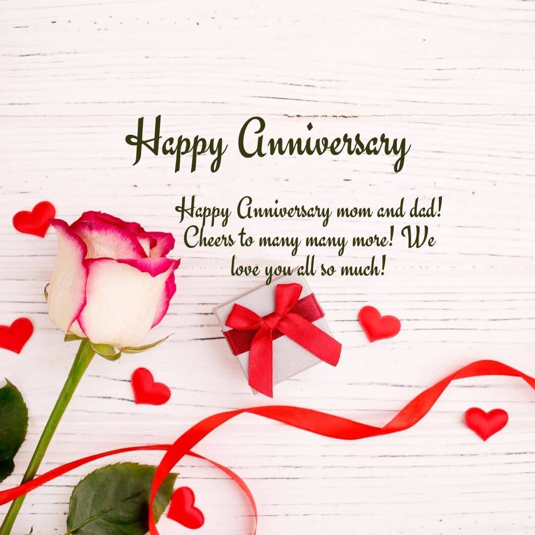 Anniversary Flower Wishes For Mom Dad