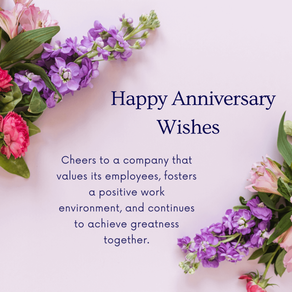 90+ Anniversary Wishes For Company : Messages, Quotes, Card And Status ...