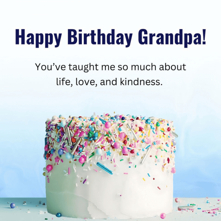 Cake Birthday Wishes for Grandfather