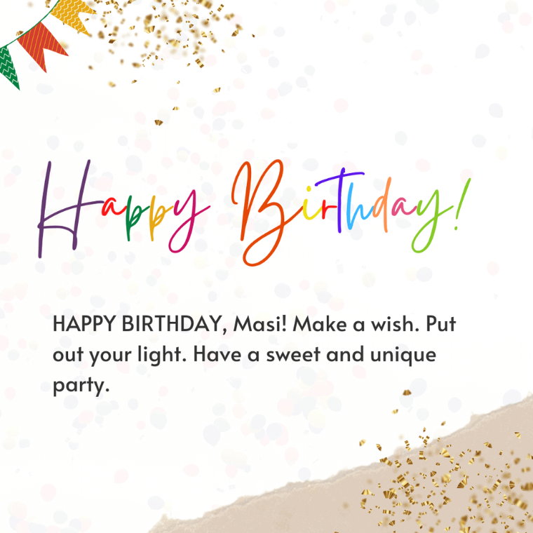 Heartfelt Birthday Wishes for Masi