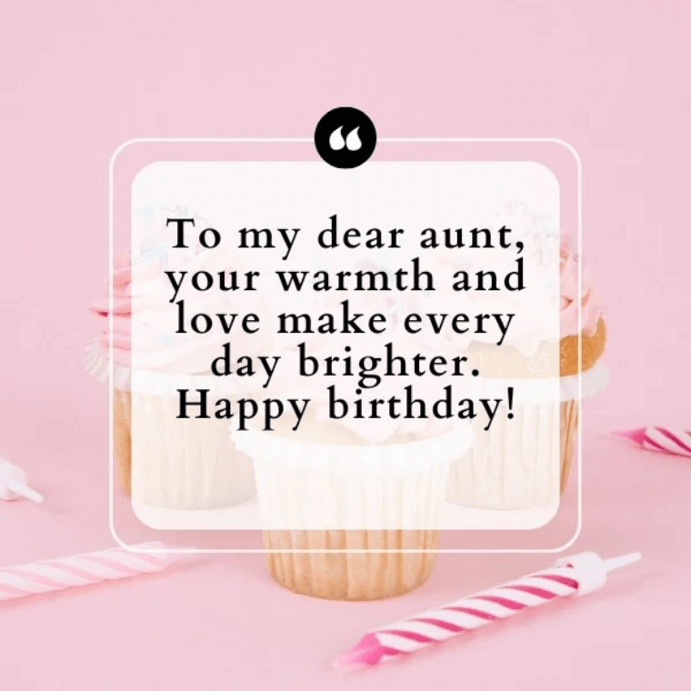 Short and Sweet Birthday Wishes for Aunty